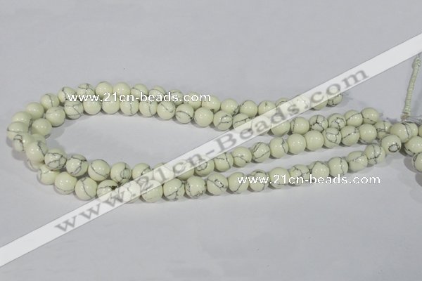 CTU1793 15.5 inches 8mm round synthetic turquoise beads