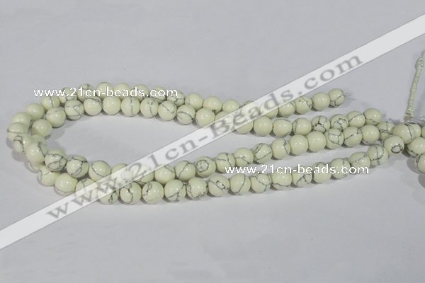 CTU1794 15.5 inches 10mm round synthetic turquoise beads