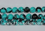 CTU1802 15.5 inches 6mm round synthetic turquoise beads