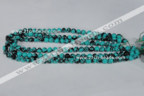 CTU1802 15.5 inches 6mm round synthetic turquoise beads