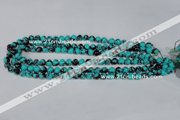 CTU1803 15.5 inches 8mm round synthetic turquoise beads