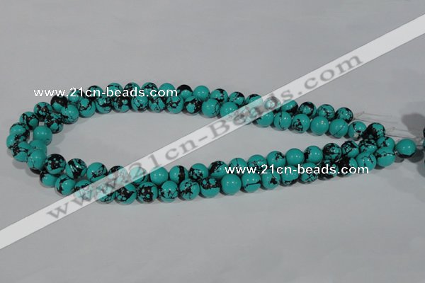 CTU1804 15.5 inches 10mm round synthetic turquoise beads