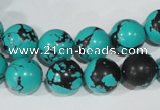 CTU1805 15.5 inches 12mm round synthetic turquoise beads