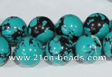 CTU1806 15.5 inches 14mm round synthetic turquoise beads