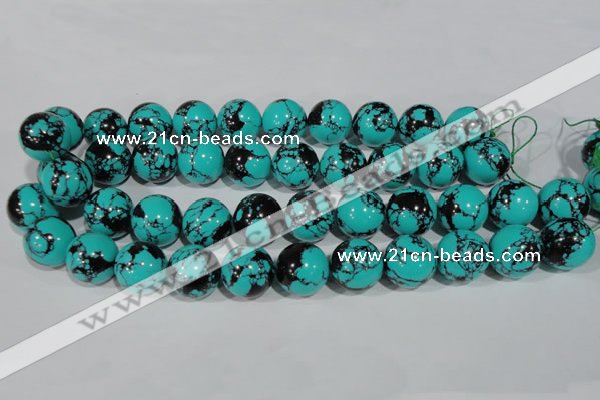 CTU1808 15.5 inches 18mm round synthetic turquoise beads