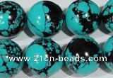 CTU1809 15.5 inches 20mm round synthetic turquoise beads