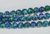 CTU1812 15.5 inches 6mm round synthetic turquoise beads