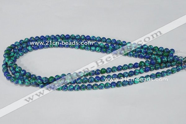 CTU1812 15.5 inches 6mm round synthetic turquoise beads