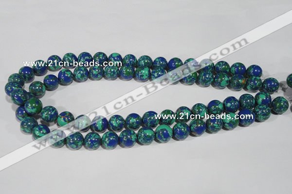 CTU1814 15.5 inches 10mm round synthetic turquoise beads