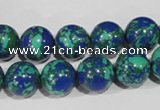 CTU1815 15.5 inches 12mm round synthetic turquoise beads