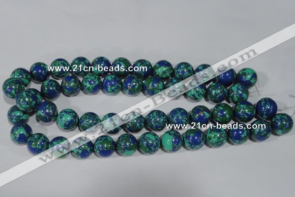 CTU1817 15.5 inches 16mm round synthetic turquoise beads