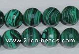 CTU1826 15.5 inches 14mm faceted round synthetic turquoise beads