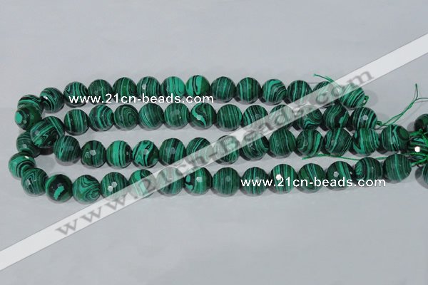 CTU1826 15.5 inches 14mm faceted round synthetic turquoise beads