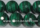 CTU1829 15.5 inches 20mm faceted round synthetic turquoise beads