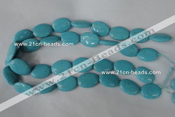 CTU1895 15.5 inches 18*25mm oval imitation turquoise beads