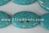 CTU1896 15.5 inches 20*30mm oval imitation turquoise beads