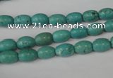 CTU1938 15.5 inches 6*9mm rice imitation turquoise beads