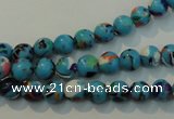 CTU2001 15.5 inches 6mm round synthetic turquoise beads