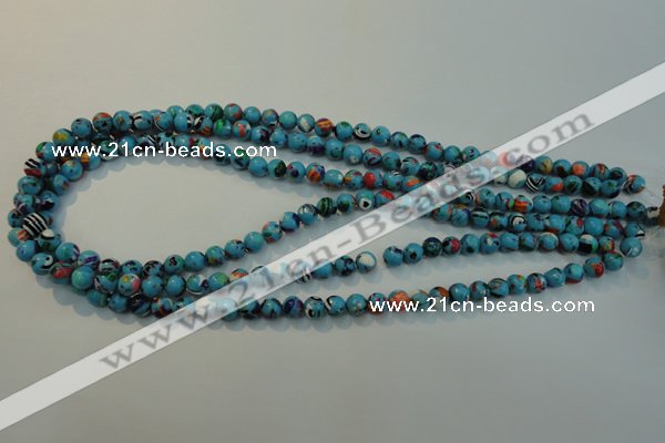 CTU2001 15.5 inches 6mm round synthetic turquoise beads