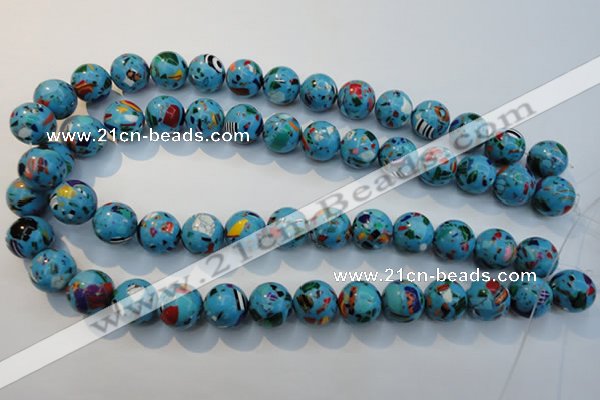 CTU2005 15.5 inches 14mm round synthetic turquoise beads