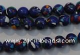 CTU2072 15.5 inches 8mm round synthetic turquoise beads