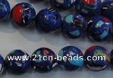 CTU2074 15.5 inches 12mm round synthetic turquoise beads
