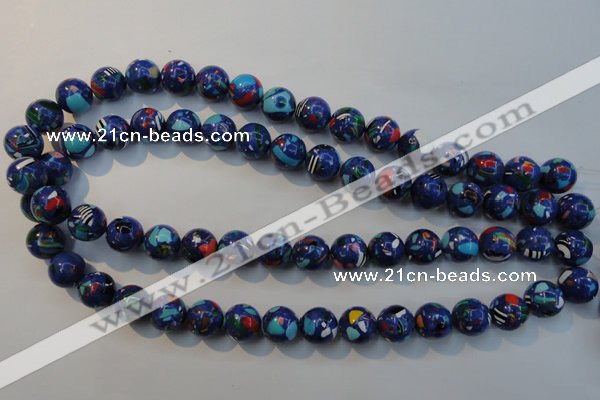 CTU2074 15.5 inches 12mm round synthetic turquoise beads