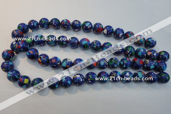 CTU2075 15.5 inches 14mm round synthetic turquoise beads