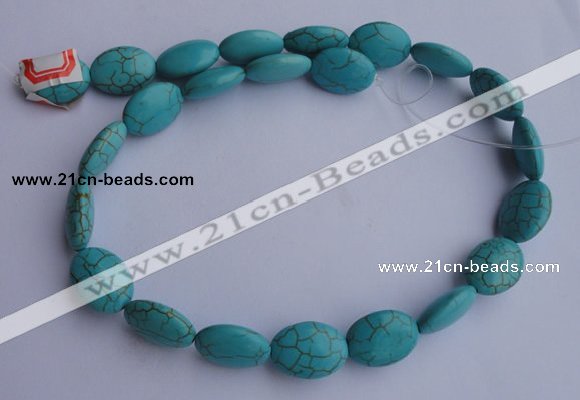 CTU21 15.5 inches 15*20mm oval blue turquoise strand beads Wholesale