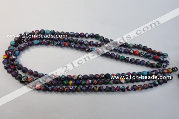 CTU2111 15.5 inches 6mm round synthetic turquoise beads
