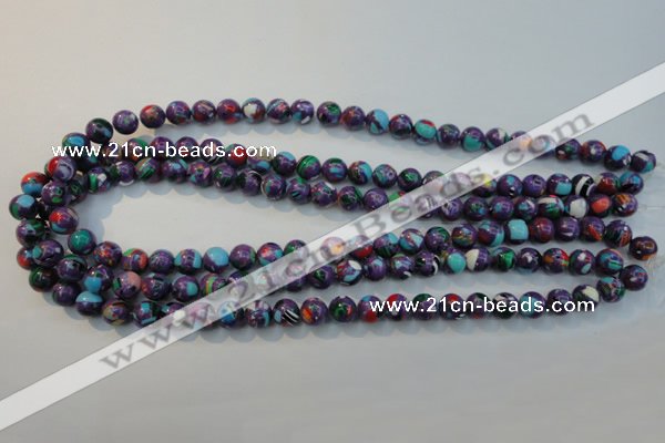 CTU2112 15.5 inches 8mm round synthetic turquoise beads