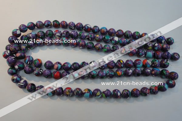 CTU2113 15.5 inches 10mm round synthetic turquoise beads