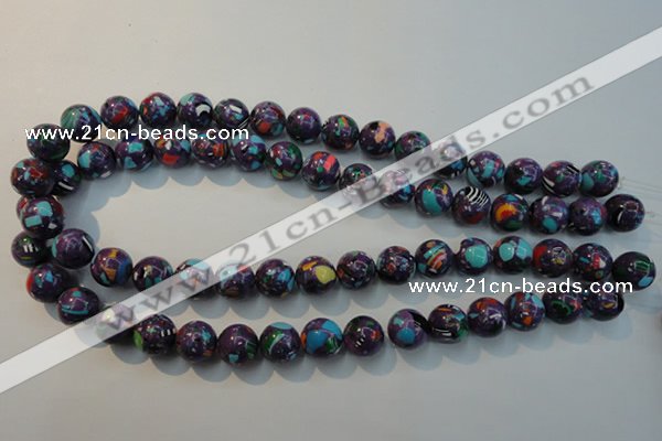 CTU2114 15.5 inches 12mm round synthetic turquoise beads