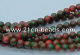 CTU213 16 inches 4mm round imitation turquoise beads wholesale