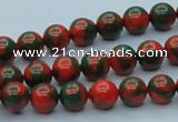 CTU215 16 inches 8mm round imitation turquoise beads wholesale