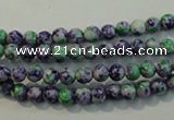 CTU2150 15.5 inches 4mm round synthetic turquoise beads