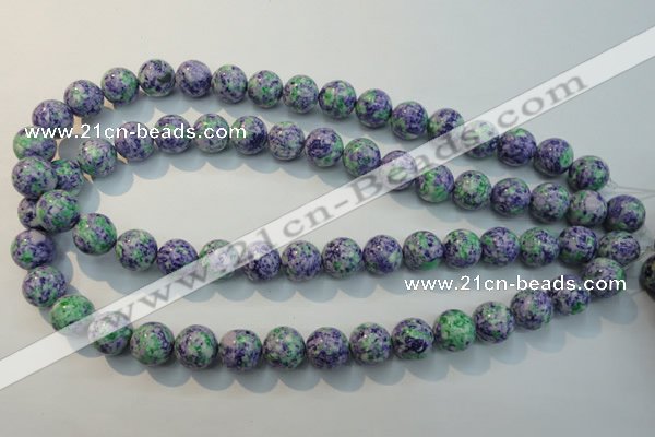 CTU2154 15.5 inches 12mm round synthetic turquoise beads