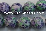 CTU2155 15.5 inches 14mm round synthetic turquoise beads