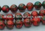 CTU216 16 inches 10mm round imitation turquoise beads wholesale