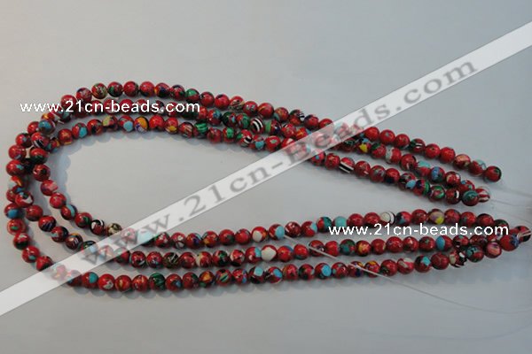 CTU2181 15.5 inches 6mm round synthetic turquoise beads