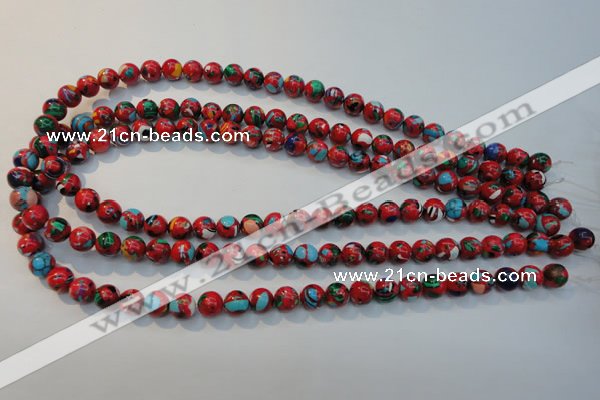 CTU2182 15.5 inches 8mm round synthetic turquoise beads