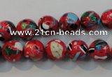 CTU2183 15.5 inches 10mm round synthetic turquoise beads