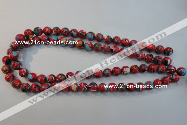 CTU2183 15.5 inches 10mm round synthetic turquoise beads