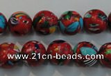 CTU2184 15.5 inches 12mm round synthetic turquoise beads