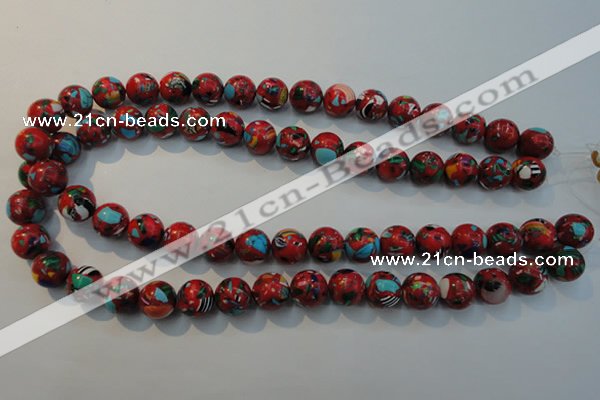 CTU2184 15.5 inches 12mm round synthetic turquoise beads