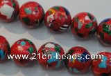 CTU2185 15.5 inches 14mm round synthetic turquoise beads