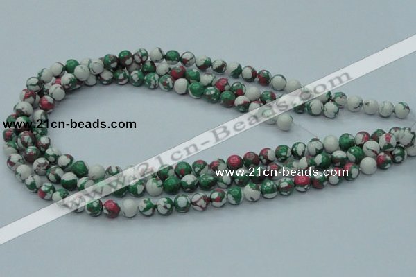 CTU224 16 inches 8mm round imitation turquoise beads wholesale