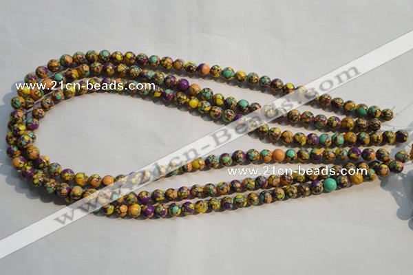 CTU2321 15.5 inches 6mm round synthetic turquoise beads