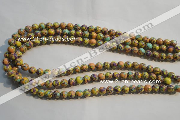 CTU2322 15.5 inches 8mm round synthetic turquoise beads