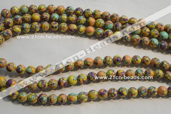 CTU2324 15.5 inches 12mm round synthetic turquoise beads